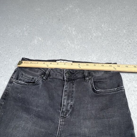 We The Free Womens Size 27 Black Distressed Denim Skinny Ankle Jeans Free People - Picture 6 of 12